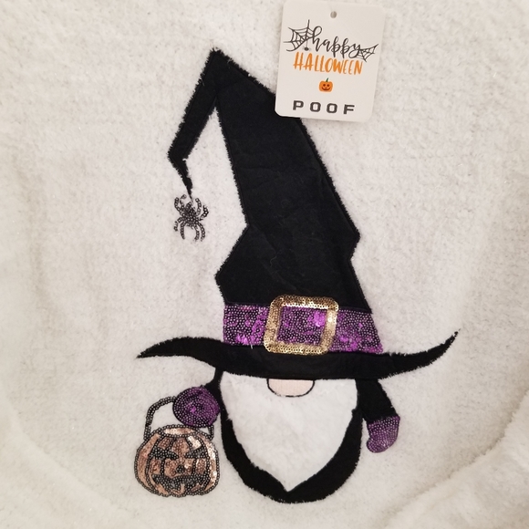 C&C CALIFORNIA Halloween Swatter Halloween Poof S Large White Gnome Sequence NWT - Picture 2 of 8